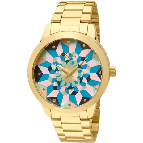 Relógio Condor Feminino Caleidoscópio Co2036koe/4a - Dourado Menor preço em Relógio Condor Feminino Caleidoscópio Co2036koe/4a - Dourado