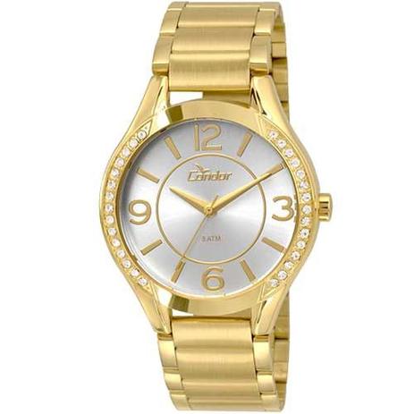 Relógio Condor Feminino dourado strass Ref: Co2035krg/4b Menor preço em Relógio Condor Feminino dourado strass Ref: Co2035krg/4b