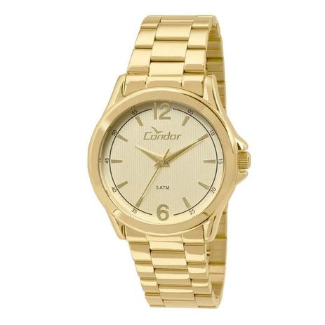 Relógio Condor Feminino Ref: Co2035kos/4x Casual Dourado Menor preço em Relógio Condor Feminino Ref: Co2035kos/4x Casual Dourado