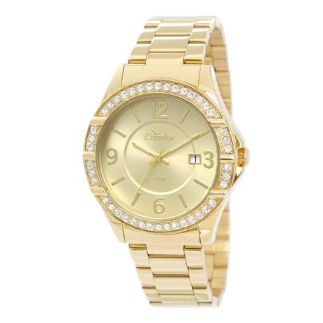 Relógio Condor Feminino Ref: Co2115tm/4x Casual Dourado Menor preço em Relógio Condor Feminino Ref: Co2115tm/4x Casual Dourado