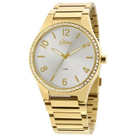 Relógio Condor Feminino Ref: Copc21ak/4k Casual Dourado Menor preço em Relógio Condor Feminino Ref: Copc21ak/4k Casual Dourado