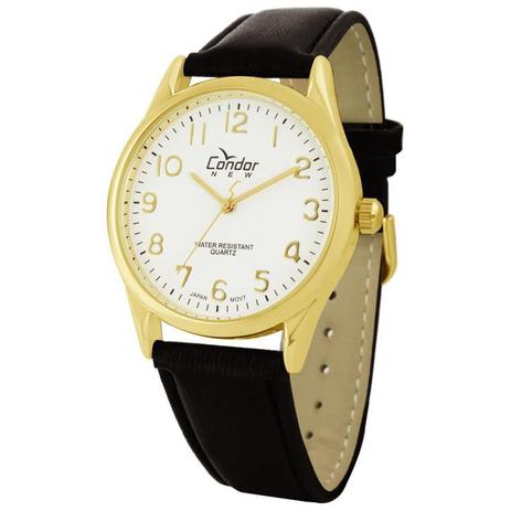Relógio Condor Masculino Ref: Co2035aa/2b Clássico Dourado Menor preço em Relógio Condor Masculino Ref: Co2035aa/2b Clássico Dourado