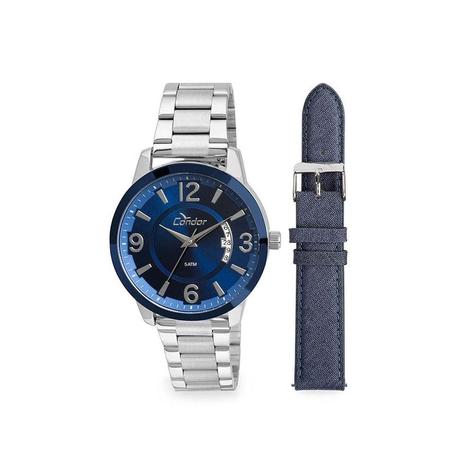 Relógio Condor Masculino Ref: Co2115xv/k5a Prateado Troca Pulseira + chaveiro Menor preço em Relógio Condor Masculino Ref: Co2115xv/k5a Prateado Troca Pulseira + chaveiro