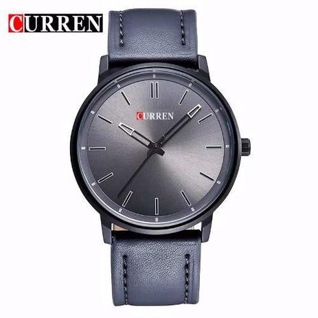 Relógio Curren Masculino Couro Quartz Modelo 8233p Cinza Menor preço em Relógio Curren Masculino Couro Quartz Modelo 8233p Cinza
