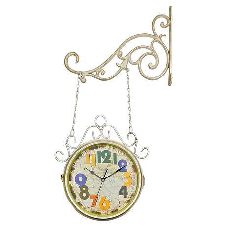 Relógio de Decoração de Parede com Suporte Face Dupla Retrô Vintage Estação de Trem Wold Map 1878 - R3P Import é boa?