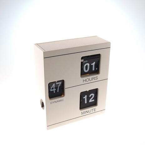 Relógio De Mesa Flip Cubos Branco Resina 19x16 Cm - Maisaz Menor preço em Relógio De Mesa Flip Cubos Branco Resina 19x16 Cm - Maisaz