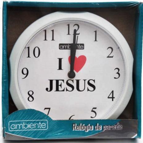Relógio de Parede Analógico I Love Jesus 21,5cm 117162 - Solomon Menor preço em Relógio de Parede Analógico I Love Jesus 21,5cm 117162 - Solomon