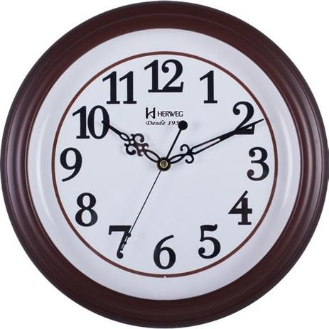 Relógio de parede analógico moderno decorativo estilo madeira mecanismo sweep herweg ipê Menor preço em Relógio de parede analógico moderno decorativo estilo madeira mecanismo sweep herweg ipê