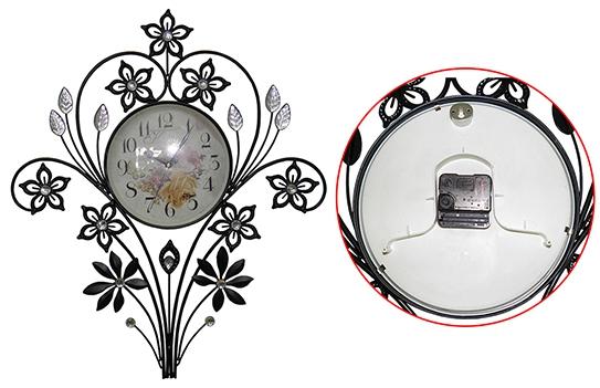 Relogio De Parede Com Flores de Strass Para Decoracao  Vintage Retro (rel-42) - Braslu é boa?