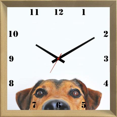 Relógio de Parede Criativo Pet Cachorro Espiando 30x30cm - Decore pronto é boa?