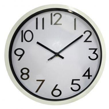 Relogio de parede de plastico branco 30cm x 4cm - Btc decor Menor preço em Relogio de parede de plastico branco 30cm x 4cm - Btc decor