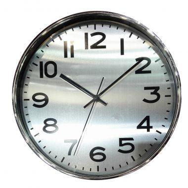 Relogio de parede de plastico cromado 35cm x 4cm - Btc decor Menor preço em Relogio de parede de plastico cromado 35cm x 4cm - Btc decor