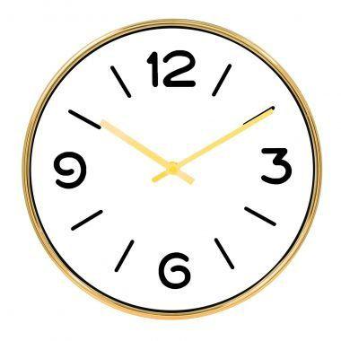 Relogio de parede de plastico dourado e branco 35cm x 4cm - Btc decor Menor preço em Relogio de parede de plastico dourado e branco 35cm x 4cm - Btc decor
