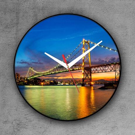 Relógio de parede decorativo, criativo e descolado Ponte Hercílio Luz em Florianópolis - Colours creative photo decor é ruim? Relógio de parede decorativo, criativo e descolado Ponte Hercílio Luz em Florianópolis - Colours creative photo decor é boa?