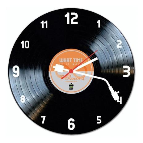 Relógio De Parede - Disco De Vinil Laranja Relogio Retro - BEEK Menor preço em Relógio De Parede - Disco De Vinil Laranja Relogio Retro - BEEK
