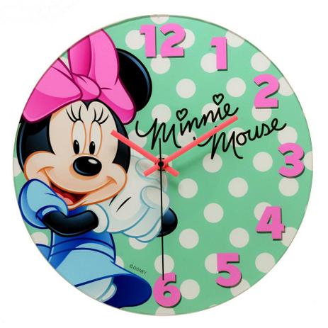 Relógio de Parede Disney Minnie Poá Tifanny 30cm Menor preço em Relógio de Parede Disney Minnie Poá Tifanny 30cm