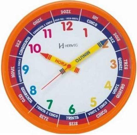 Relógio De Parede Educativo Didático Infantil Ref - 6690 - Laranja - Herweg Menor preço em Relógio De Parede Educativo Didático Infantil Ref - 6690 - Laranja - Herweg