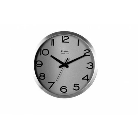 Relógio de parede moderno analógico 35cm de diâmetro a bateria 1,5v aro em alumínio escovado herweg Menor preço em Relógio de parede moderno analógico 35cm de diâmetro a bateria 1,5v aro em alumínio escovado herweg