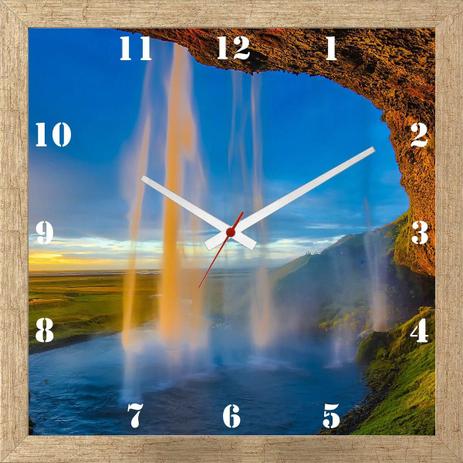 Relógio de Parede Personalizado Paisagem Islândia 30x30cm - Decore pronto Menor preço em Relógio de Parede Personalizado Paisagem Islândia 30x30cm - Decore pronto