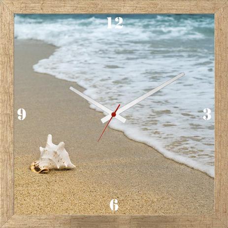 Relógio de Parede Personalizado Paisagem Praia Beira Mar 30x30cm - Decore pronto Menor preço em Relógio de Parede Personalizado Paisagem Praia Beira Mar 30x30cm - Decore pronto