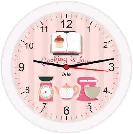Relogio de Parede Redondo Cooking IS Love 21,7CM Bellas - Bells é boa?