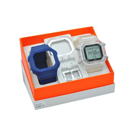 Relógio de Pulso Champion YOT Unissex Kit Troca Pulseiras de Borracha - Azul e Translúcido - Champion watch Menor preço em Relógio de Pulso Champion YOT Unissex Kit Troca Pulseiras de Borracha - Azul e Translúcido - Champion watch
