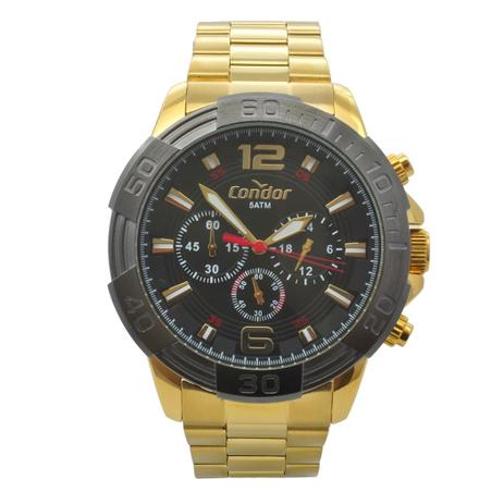 Relógio de Pulso Condor Masculino COVD54AY/4P - Dourado e Cinza Menor preço em Relógio de Pulso Condor Masculino COVD54AY/4P - Dourado e Cinza