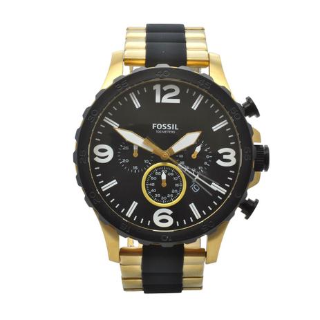Relógio de Pulso Fossil Masculino JR1526/4PN - Dourado e Preto Menor preço em Relógio de Pulso Fossil Masculino JR1526/4PN - Dourado e Preto