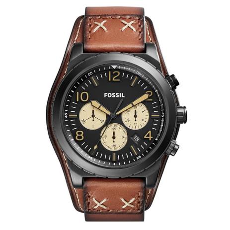 Relógio de Pulso Fossil Oakman Masculino com Pulseira de Couro CH3066/OPN - Preto e Marrom Menor preço em Relógio de Pulso Fossil Oakman Masculino com Pulseira de Couro CH3066/OPN - Preto e Marrom