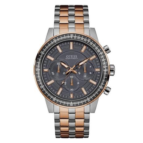Relógio de Pulso Guess Masculino 92618GPGSGA1 - Prata e Rosé Menor preço em Relógio de Pulso Guess Masculino 92618GPGSGA1 - Prata e Rosé