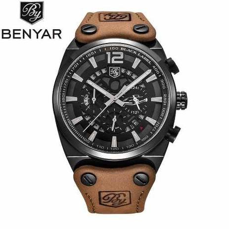 Relógio De Pulso Masculin Luxo Benyar By-5112 Preto Na Caixa Menor preço em Relógio De Pulso Masculin Luxo Benyar By-5112 Preto Na Caixa