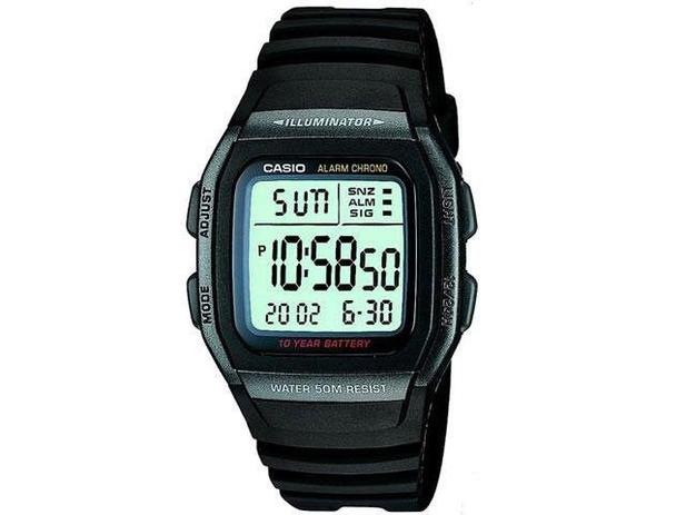 Relógio de Pulso Masculino Esportivo Digital - Cronômetro Casio Mundial W-96H-1BVDF