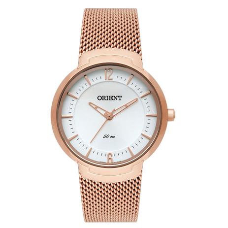 Relógio de Pulso Orient Feminino com Pulseira Esteirinha FRSS0038 S2RX - Rosé Menor preço em Relógio de Pulso Orient Feminino com Pulseira Esteirinha FRSS0038 S2RX - Rosé