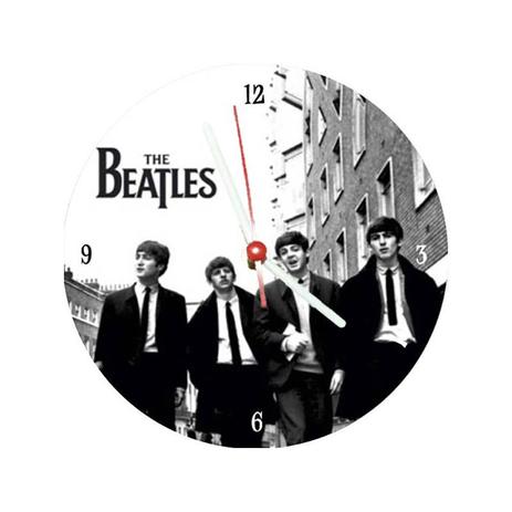 Menor preço em Relógio Decorativo Beatles Branco e Preto - All classics