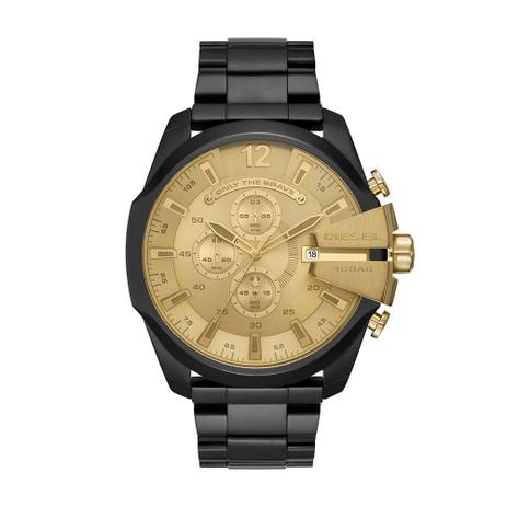 Relógio Diesel Masculino Dourado/preto Dz4485/1pn Diesel Menor preço em Relógio Diesel Masculino Dourado/preto Dz4485/1pn Diesel