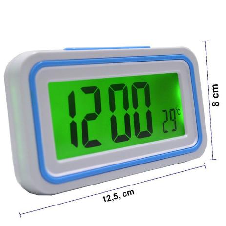 Relógio Digital LCD Fala Hora Em Português Azul Claro CBRN09077 - Commerce brasil é boa?