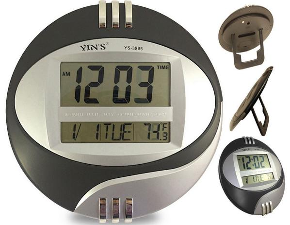 Relógio Digital Redondo De Parede E Mesa Data Temperatura Calendário Alarme - Casita é boa?