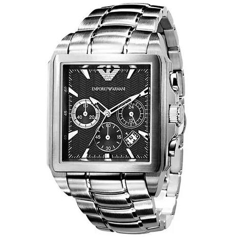 Relógio Emporio Armani Ar0659 Jogador Kaká prata com fundo preto Menor preço em Relógio Emporio Armani Ar0659 Jogador Kaká prata com fundo preto