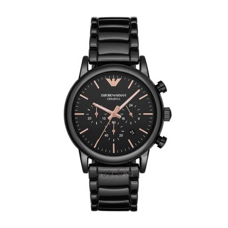 Relógio Emporio Armani Ceramica AR1509 Preto 43mm Menor preço em Relógio Emporio Armani Ceramica AR1509 Preto 43mm
