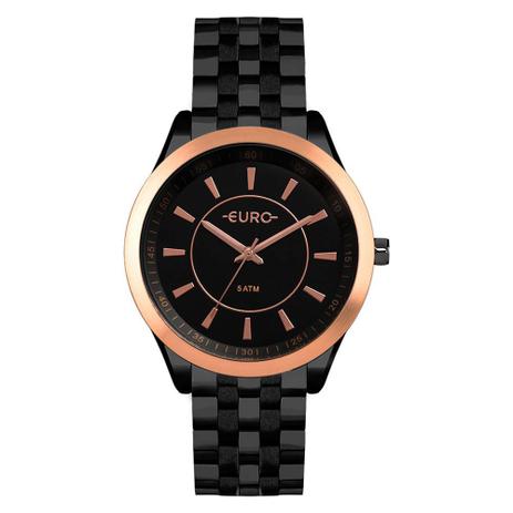 Relógio Euro Feminino Color Preto EU2035YOW/4P Menor preço em Relógio Euro Feminino Color Preto EU2035YOW/4P