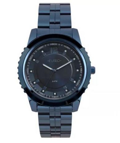 Relógio Euro Feminino Metal Glam Azul - EU2035YOE/4A Menor preço em Relógio Euro Feminino Metal Glam Azul - EU2035YOE/4A