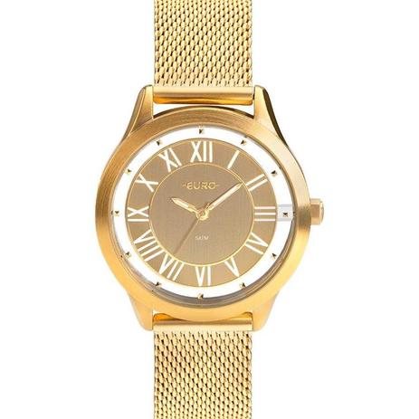 Relógio Euro Feminino Ref: Eu2039jh/4d Dourado Menor preço em Relógio Euro Feminino Ref: Eu2039jh/4d Dourado