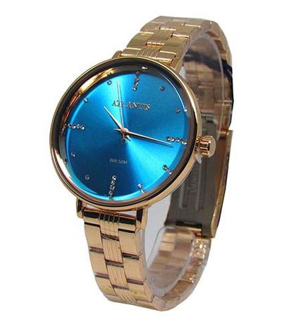 Relogio feminino atlantis g3515 rose fundo azul Menor preço em Relogio feminino atlantis g3515 rose fundo azul