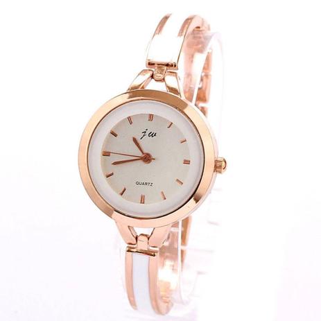 Relógio Feminino Bracelete Jw Dourado Quartzo Analógico - Outras marcas é boa?