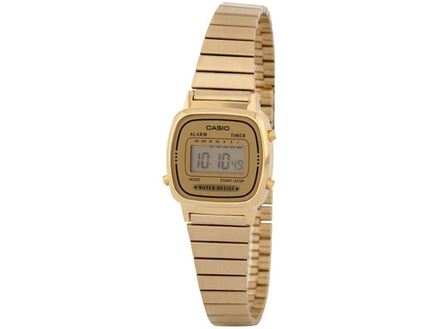 Relógio Feminino Casio Digital LA670WGA-9DF - Dourado