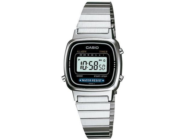 Relógio Feminino Casio Digital Vintage - LA670WA-1DF Prata Menor preço em Relógio Feminino Casio Digital Vintage - LA670WA-1DF Prata