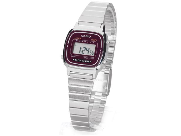 Relógio Feminino Casio Digital - Vintage LA670WA-4DF Prata