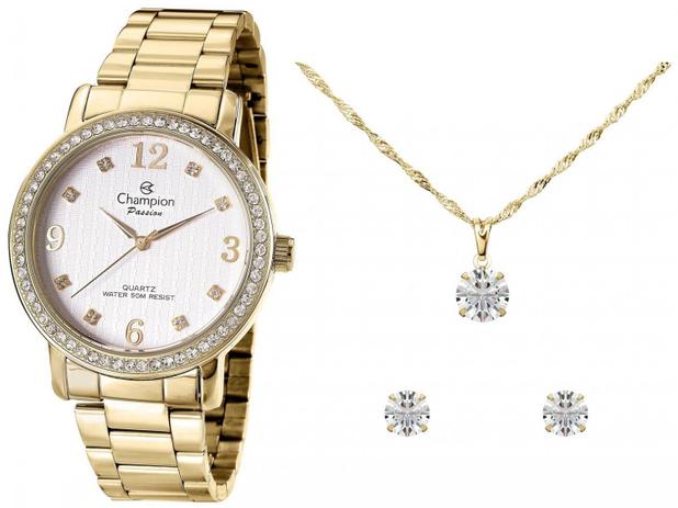 Relógio Feminino Champion Analógico Passion - CN29427W Dourado com  Acessório - Relógio Feminino - Magazine Luiza