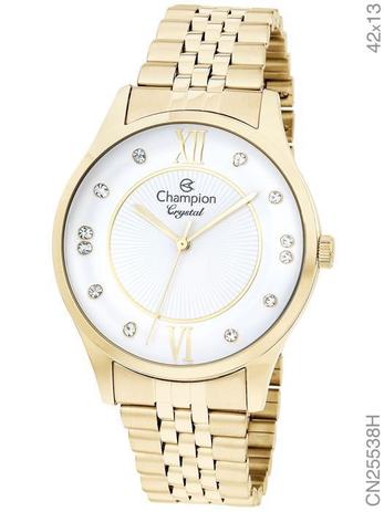 Relogio Feminino Champion Banhado Ouro CN25538H Menor preço em Relogio Feminino Champion Banhado Ouro CN25538H