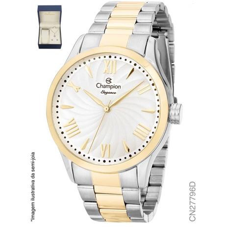 Relógio Feminino Champion Bicolor Kit Com Colar e Brinco CN27796D Menor preço em Relógio Feminino Champion Bicolor Kit Com Colar e Brinco CN27796D